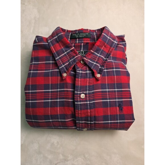 Polo‎ Ralph Lauren Men's XL Plaid Oxford Button - Picture 1 of 7